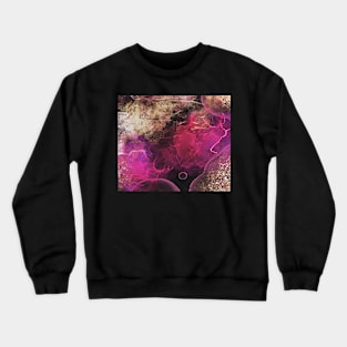 Abstract ink and gold foil Crewneck Sweatshirt
